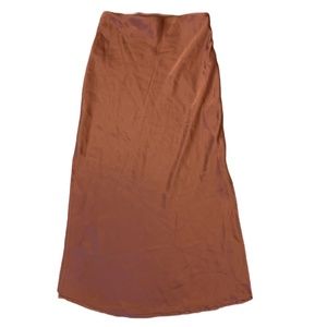 princess polly satin midi skirt, size 0